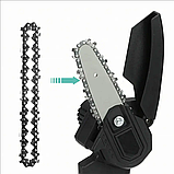 Ланцюгова електропила Сhainsaw для обрізання дерев і чагарників Ручна пила з 2 знімними акумуляторами 24V, фото 3