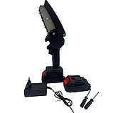 Ланцюгова електропила Сhainsaw для обрізання дерев і чагарників Ручна пила з 2 знімними акумуляторами 24V, фото 5