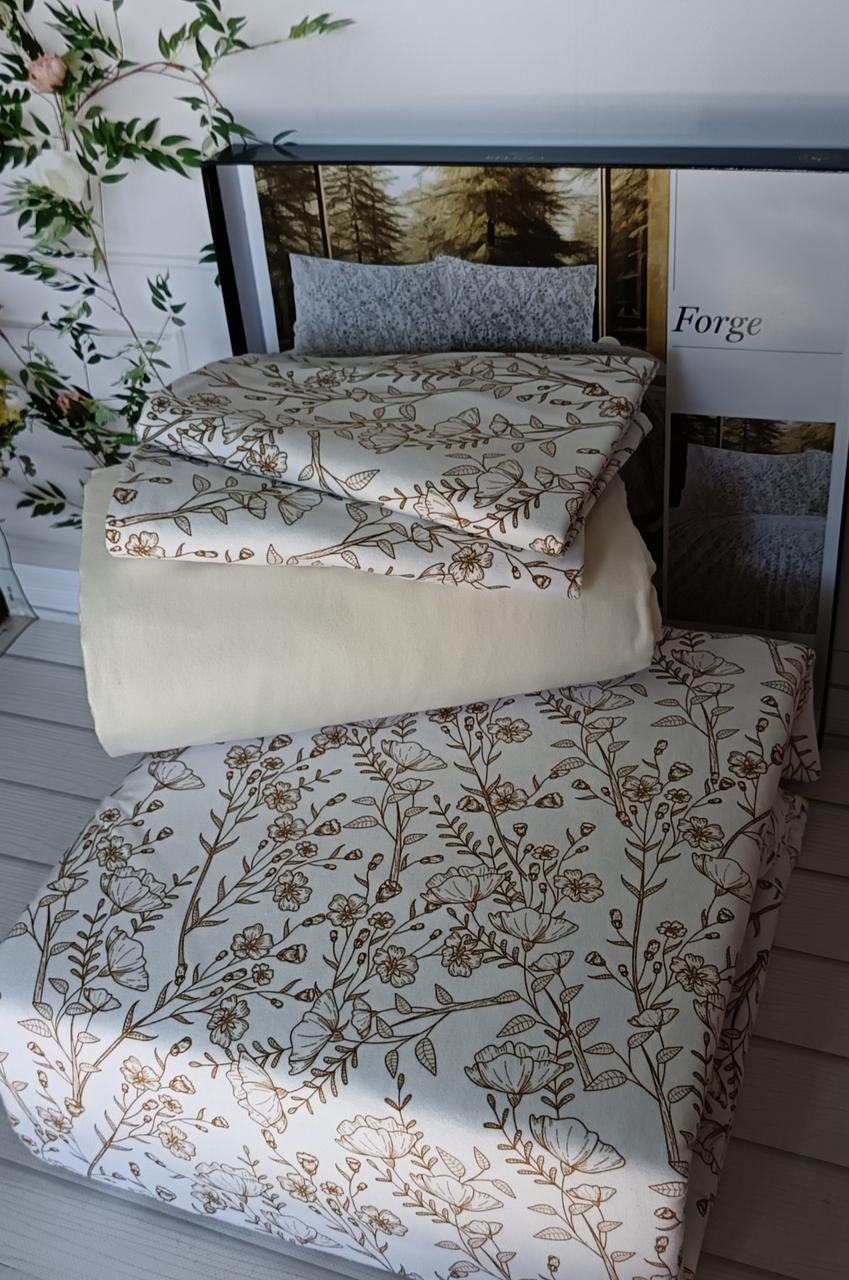 Постільна білизна Belizza Home фланелеве байкове євро розмір Forge, фото 1