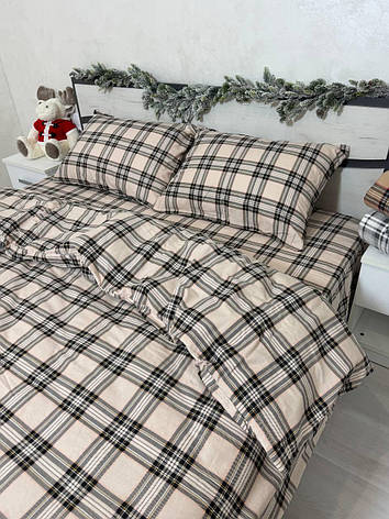 Байковий комплект постільної білизни Півтораспальний розмір, фото 1