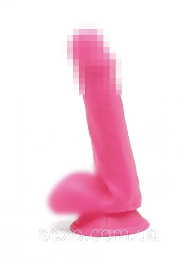 Фалоїмітатор Toy Joy Get Real Happy Dicks Dildo 6 In w.Balls pink, 15х3,5 см., фото 1