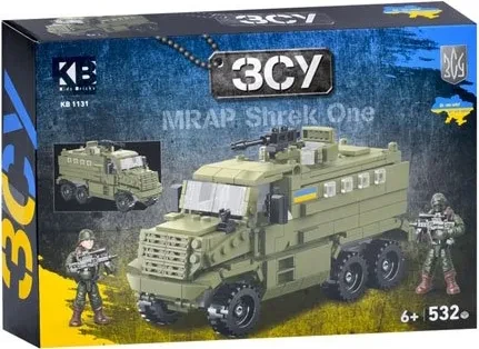 Конструктор KB 1131 "Воєна машина ЗСУ. MRAP Shrek One Крап Шрек 1" 532 деталі, фото 1