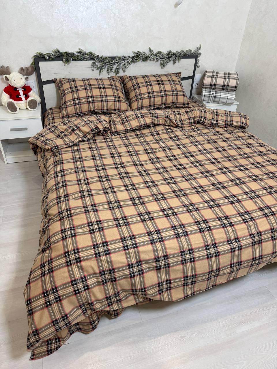 Байковий комплект постільної білизни Півтораспальний розмір