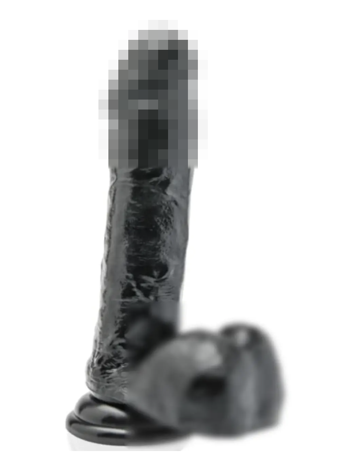 Фалоімітатор Get Real Black Dildo 7" with Balls від Toy Joy, 19,5 х4, 5 см., фото 1