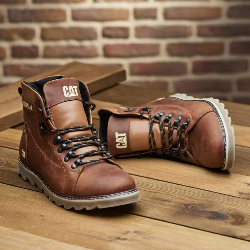 Зимові шкіряні черевики на хутрі CAT Rider Expedition, фото 1