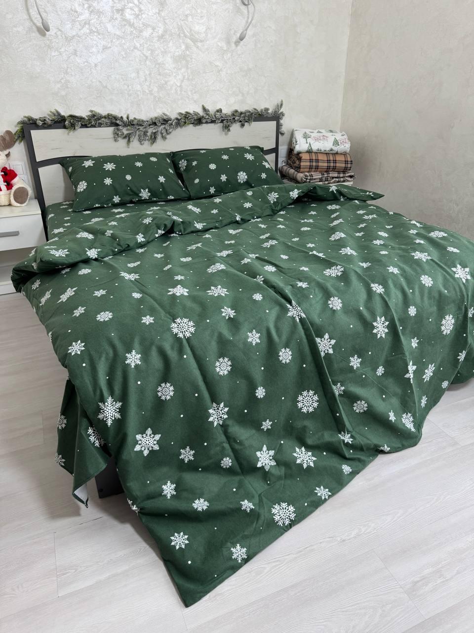 Байковий комплект постільної білизни Півтораспальний розмір
