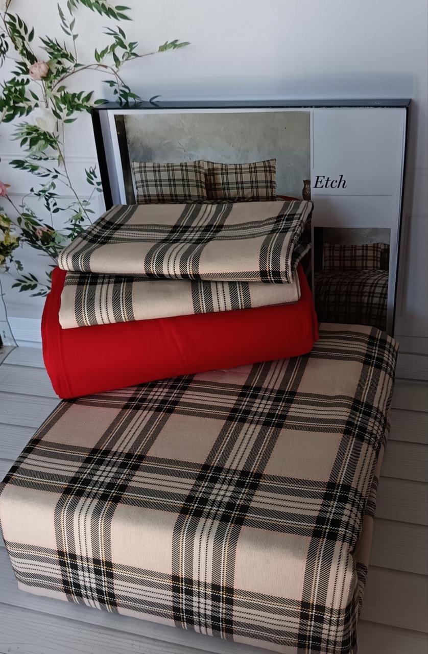 Постільна білизна Belizza Home фланелеве байкове євро розмір Etch, фото 1