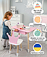 Дитячий столик трюмо з висувним ящиком білий для навчання та ігор 46х60х45 см, фото 6