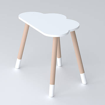 Дитячий столик хмаринка білий 46х70х40 см для дітей від 1,5 до 7 років для навчання та ігор