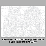 Картина за номерами Котяча сім'я © Маріанна Пащук 40x50 см, набір з пензликами і фарбами, складність 4/5, подарунок BS53872, фото 3