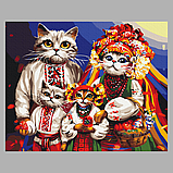 Картина за номерами Котяча сім'я © Маріанна Пащук 40x50 см, набір з пензликами і фарбами, складність 4/5, подарунок BS53872, фото 2