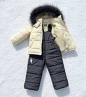 Детский зимний комплект (куртка + брюки) "Светло-желтый" 86-92 см