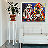 Картина за номерами Котяча сім'я © Маріанна Пащук 40x50 см, набір з пензликами і фарбами, складність 4/5, подарунок BS53872, фото 4