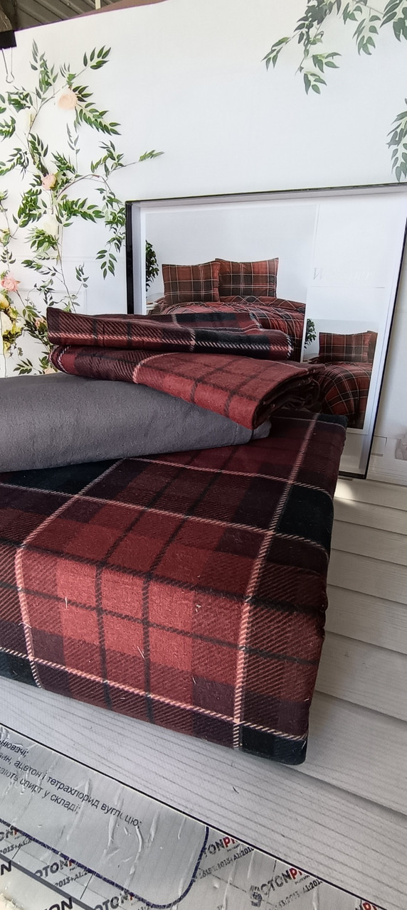 Постільна білизна Belizza Home фланелеве байкове євро розмір, фото 1