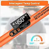 Портативний Паяльник Акумуляторний 1000mAh (USB Type-C) з Регулюванням Температури 260°C-450°C, фото 7