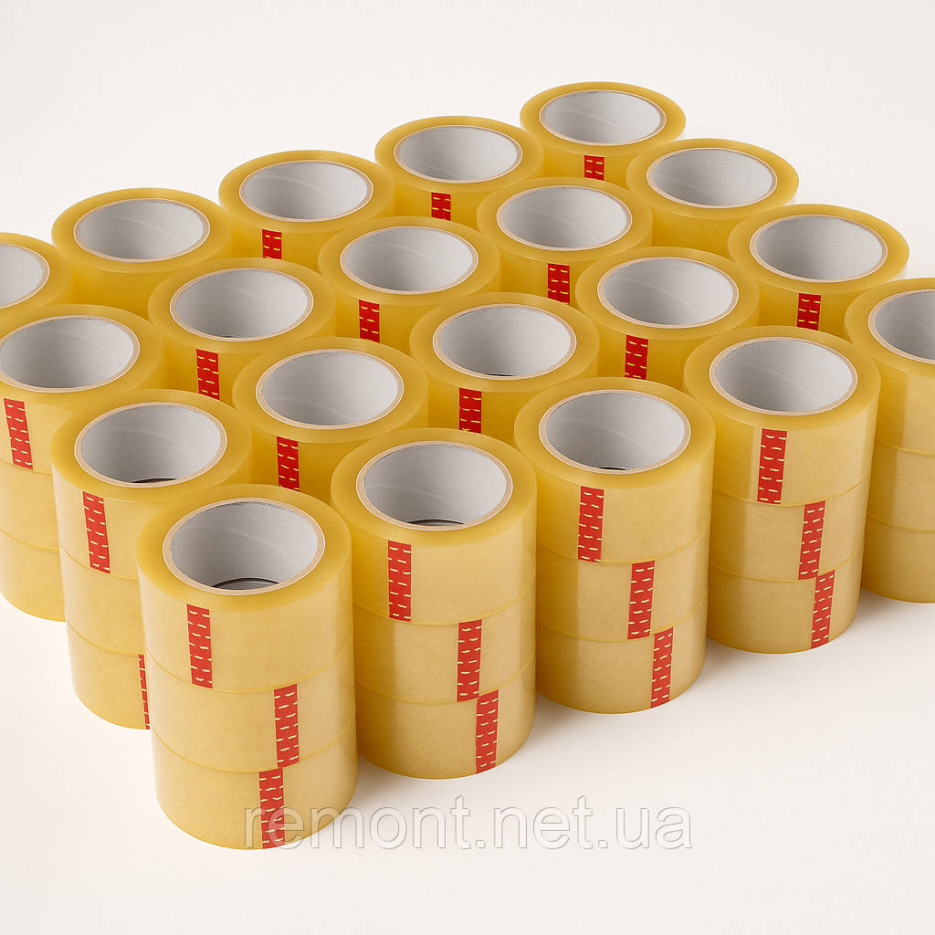 Скотч пакувальний прозорий 48 мм × 200 м (комплект 36 шт.) Міцний, фото 1