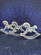 Новорічна фігурка "Коник на гойдалці", акрил, 12*10 см, в асортименті