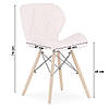 Стілець (крісло) кухонний Bonro B-531 рожевий велюр, на дерев'яних ніжках, зі спинкою для кухні, вітальні, фото 10