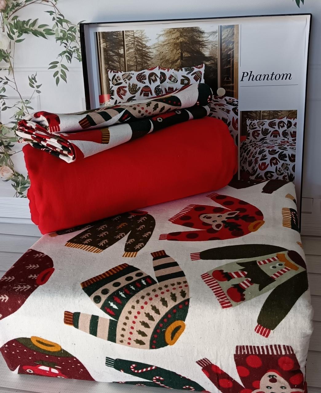 Постільна білизна Belizza Home фланелеве байкове євро розмір Phantom, фото 1