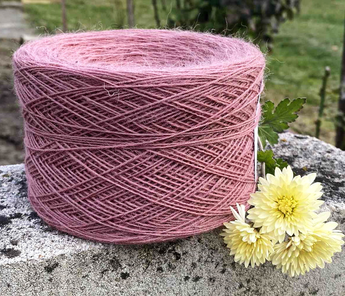 Нитки пряжа для в'язання чиста овеча вовна (Молдова) - ПОПЕЛЯСТА ТРОЯНДА - 146 грам