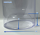Тубус пластиковий 100х75х200 мм овальний харчовий Прозорий, фото 3