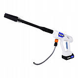 Акумуляторна бездротова мийка високого тиску 21V з 2 акумуляторами, регульована насадка 4 в 1, шланг 5 м, насос до 45 бар, фото 2