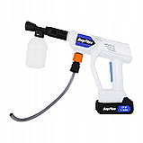 Акумуляторна бездротова мийка високого тиску 21V з 2 акумуляторами, регульована насадка 4 в 1, шланг 5 м, насос до 45 бар, фото 3