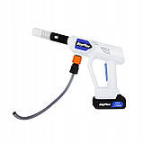 Акумуляторна бездротова мийка високого тиску 21V з 2 акумуляторами, регульована насадка 4 в 1, шланг 5 м, насос до 45 бар, фото 4