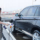 Акумуляторна бездротова мийка високого тиску 21V з 2 акумуляторами, регульована насадка 4 в 1, шланг 5 м, насос до 45 бар, фото 8