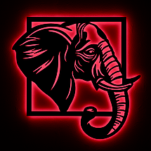 Панно декоративне картина на стіну Слон LED 16 кольорів телефон 475х500 acr-p000171, фото 5