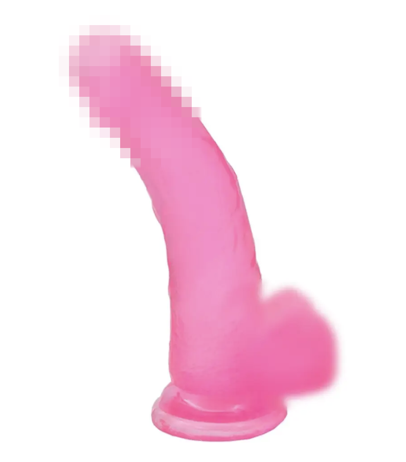 Фалоїмітатор — Jelly Studs Crystal Dildo — Large, 20х4 см., фото 1