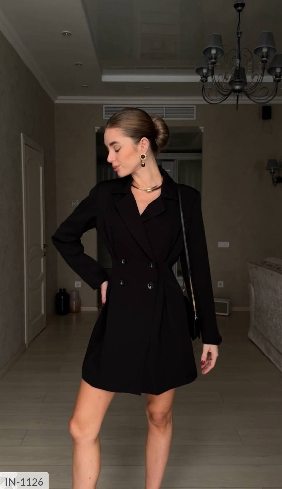 Плаття-піджак жіноче коротке міні приталене класичне на ґудзиках із підкладкою розміри 42-48