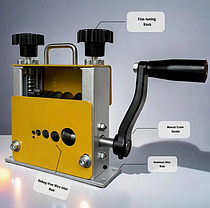 Станок для зняття ізоляції 0.5–17мм, 5 лез, ручний привід та адаптер під шуруповерт, фото 2