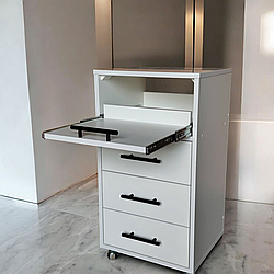 Мобільний візок в салон краси для майстра педикюру SV101*-25 тумба з висувною полицею