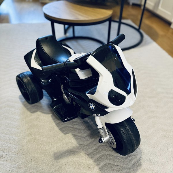 Дитячий електро мотоцикл BMW (чорно-білий колір), фото 1