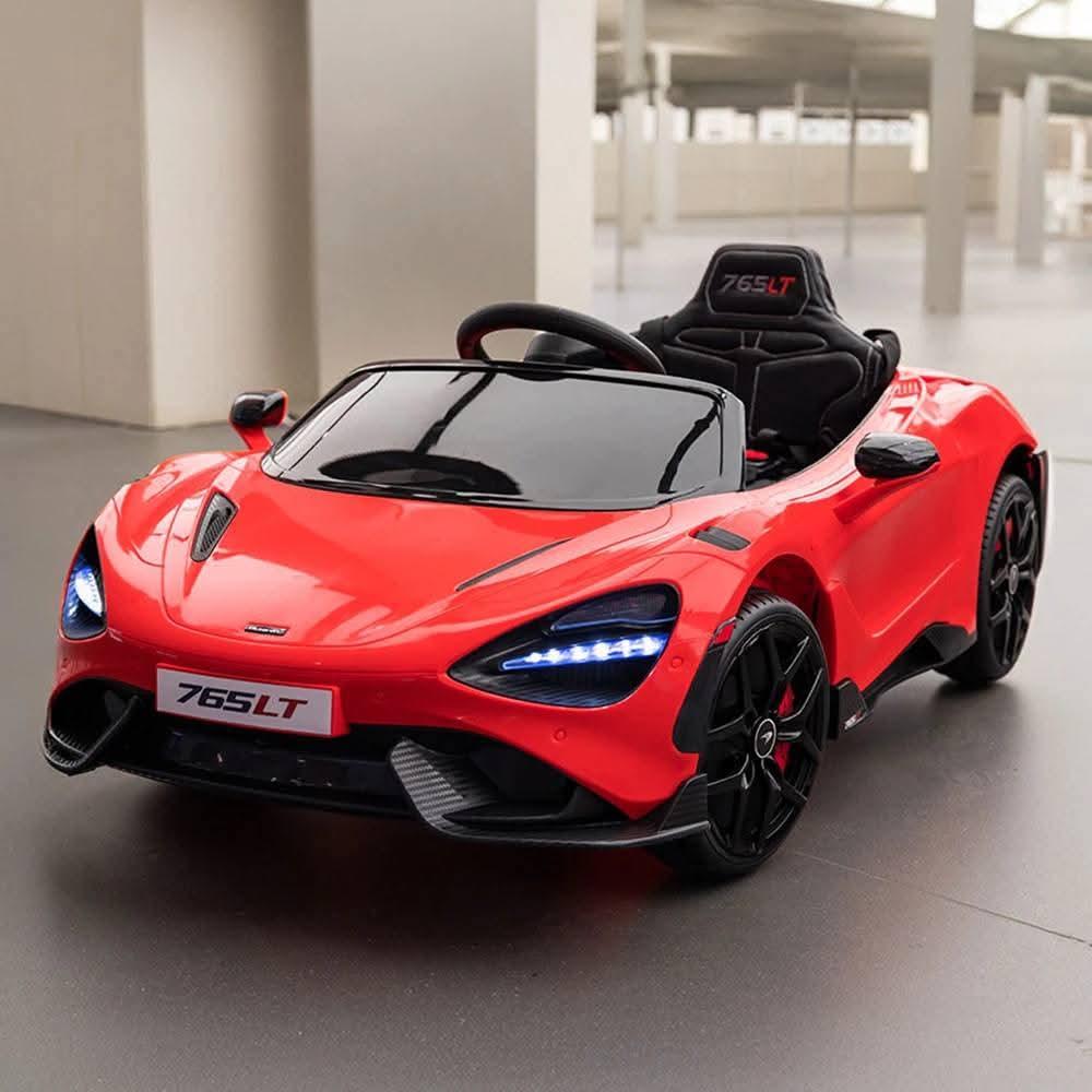 Дитячий електромобіль McLaren (червоний колір) з пультом керування, 12V, EVA-колеса, сидіння з екошкіри, фото 1