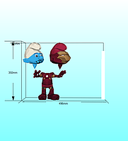 PaperKhan конструктор з картону Залізний смурфіки смурфік смурф штрумф штрумпфи Smurfs Schtroumpfs паперкрафт papercraft 3D