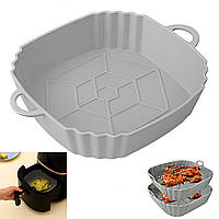 Квадратна силіконова форма для аерогрилю, духовки та мультипечі 17х17 см