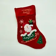 Новорічний чобіток з Сантою для подарунків, висота 41 см