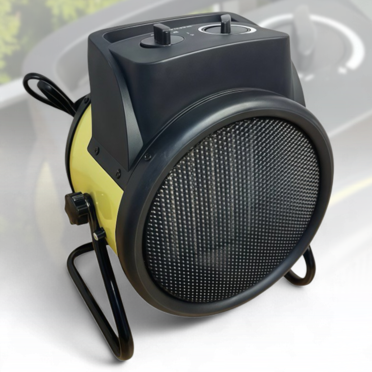 Електрична теплова гармата з металевим корпусом і ручкою для перенесення 3000Вт, фото 1