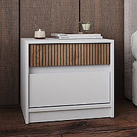 Тумба приліжкова Еверест Стайл-500 50,2х39х44,2 см Німфея Альба (білий)/Канелла (DTM-073575)