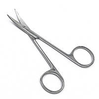 Ножиці офтальмологічні, зігнуті, гострокінцеві, 100 мм. 03.PI.435