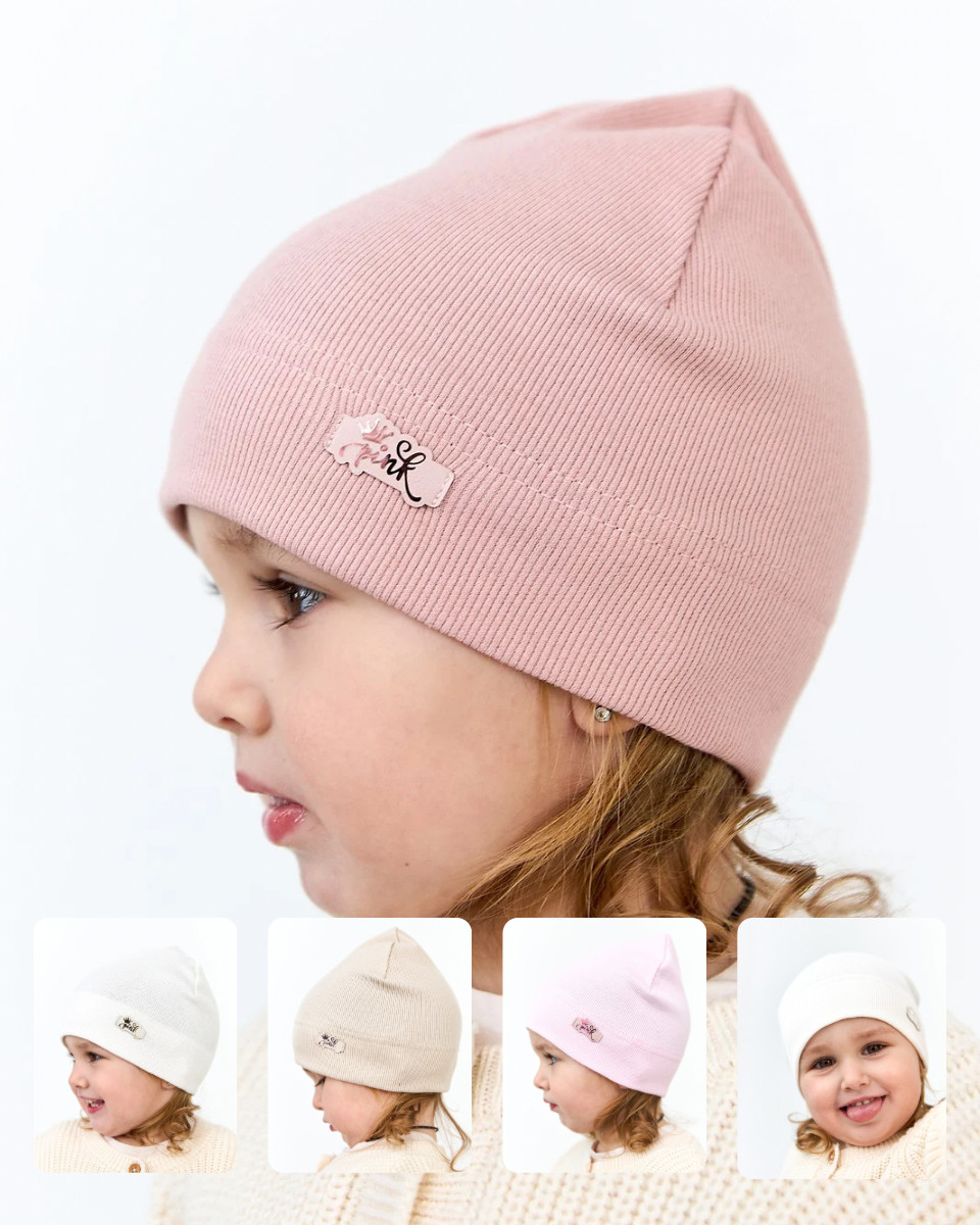 Шапка одношарова для дівчаток, фото 1