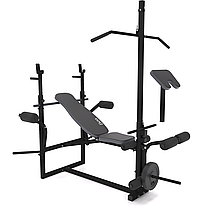 Універсальна лава для жиму WCG 0070 + Тяга + Бруси + Приставка скотта, фото 2