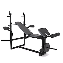 Універсальна лавка для жиму WCG 0070 + Бруси + Приставка скотта, фото 2