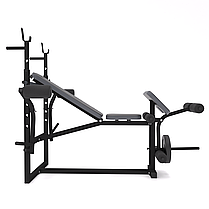 Універсальна лавка для жиму WCG 0070 + Бруси + Приставка скотта, фото 3