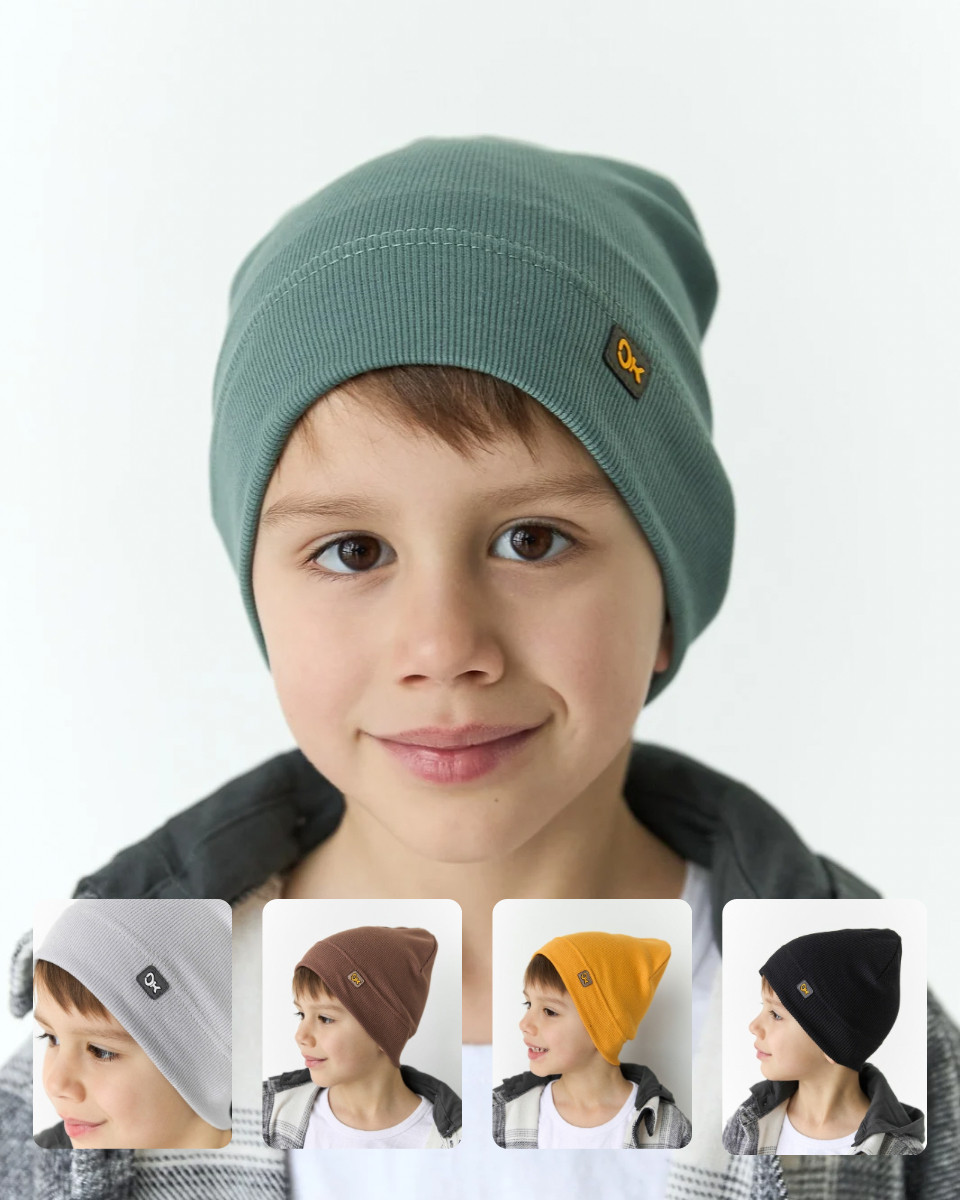 Шапка одношарова для хлопчиків арт. 3682, фото 1