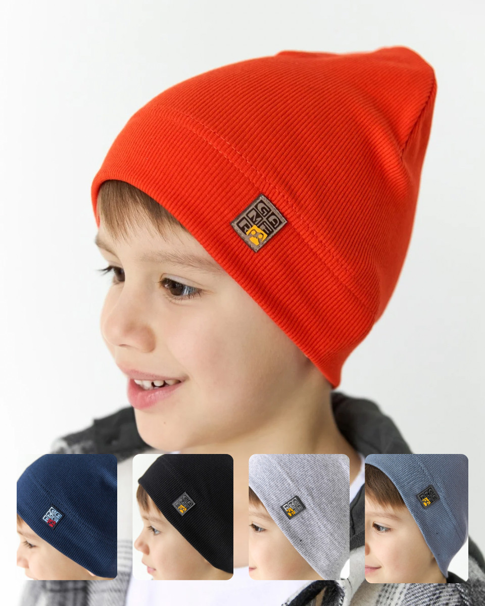 Шапка одношарова для хлопчиків арт. 3683, фото 1