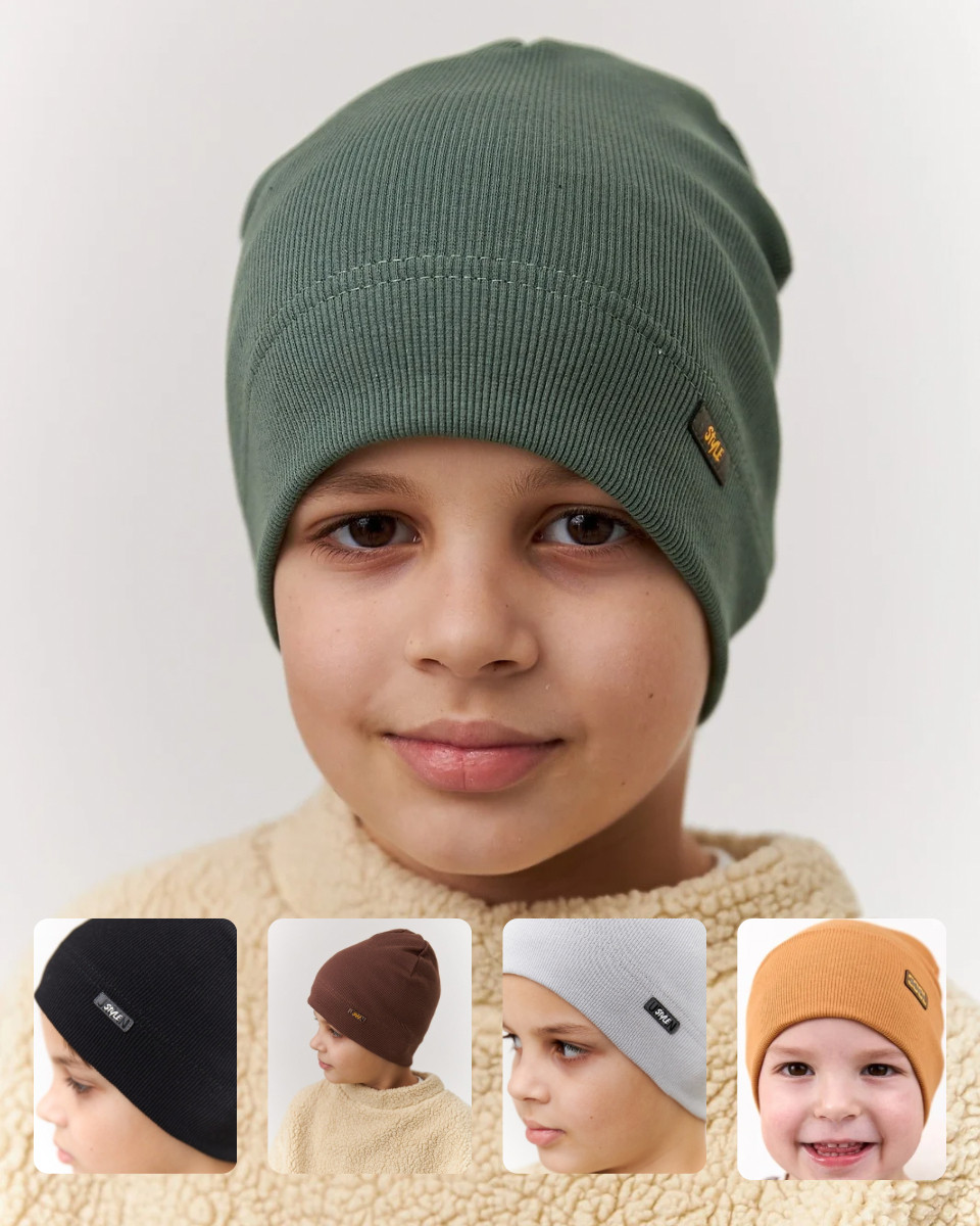 Шапка одношарова для хлопчиків арт. 3686, фото 1