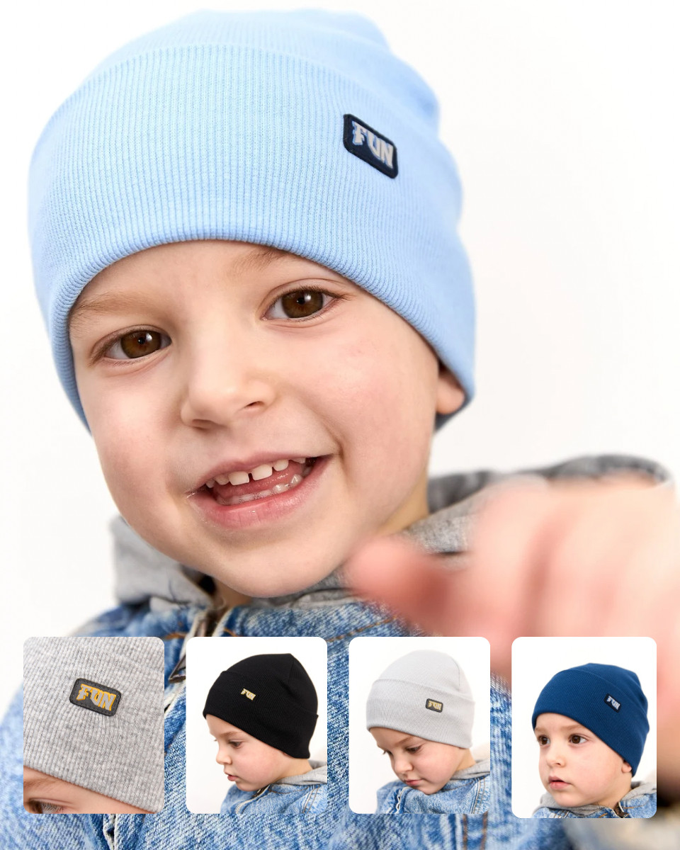 Шапка одношарова для хлопчиків арт. 3688, фото 1